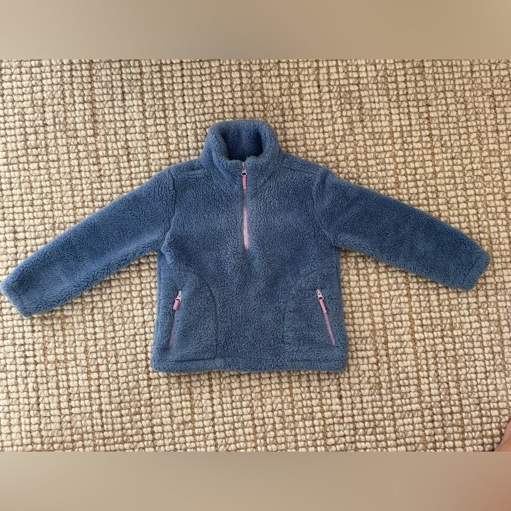 Crewcuts warm fleece pullover jacket in blue